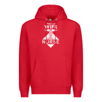 Red my husband is a nurse im a proud wife of a nurse Premium Hoodie - linhVisuals