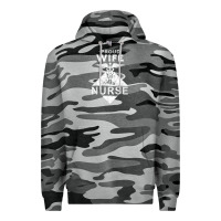 Slate Camo my husband is a nurse im a proud wife of a nurse Premium Hoodie - linhVisuals