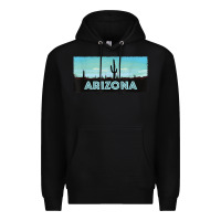 Black arizona shirt   saguaro cactus desert landscape t shirt Premium Hoodie - linhVisuals