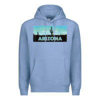 Colony Blue arizona shirt   saguaro cactus desert landscape t shirt Premium Hoodie - linhVisuals