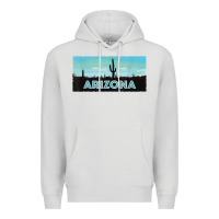 Dove Grey arizona shirt   saguaro cactus desert landscape t shirt Premium Hoodie - linhVisuals