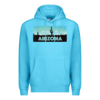 Ocean Blue arizona shirt   saguaro cactus desert landscape t shirt Premium Hoodie - linhVisuals