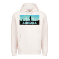 Pale Pink arizona shirt   saguaro cactus desert landscape t shirt Premium Hoodie - linhVisuals