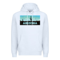 White arizona shirt   saguaro cactus desert landscape t shirt Premium Hoodie - linhVisuals