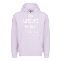 Lilac i'm awesome in bed i can sleep for hours t shirt Premium Hoodie - linhVisuals