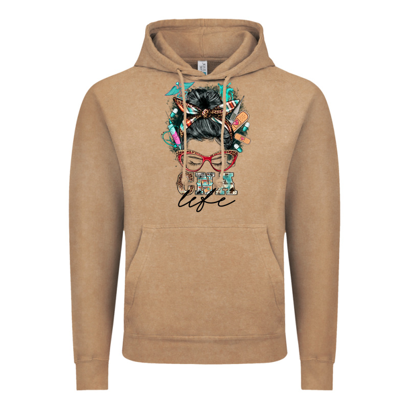 Nurse Cna Life Messy Bun Vintage Hoodie by BarkalooDesign | Teevron