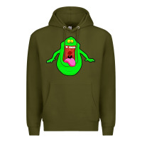 Army Green slimer ghost anime Premium Hoodie - linhVisuals