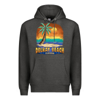 Charcoal Heather delray beach florida  vintage distressed souvenir long sleeve t shirt Premium Hoodie - linhVisuals