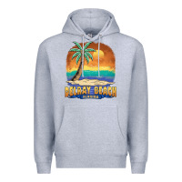 Heather Grey delray beach florida  vintage distressed souvenir long sleeve t shirt Premium Hoodie - linhVisuals