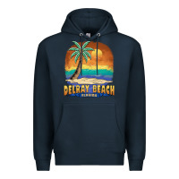 Navy delray beach florida  vintage distressed souvenir long sleeve t shirt Premium Hoodie - linhVisuals