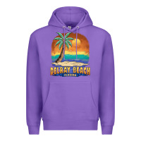 Purple delray beach florida  vintage distressed souvenir long sleeve t shirt Premium Hoodie - linhVisuals
