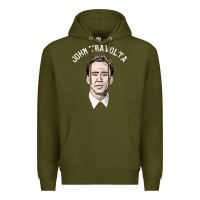 Army Green sports nicolas cage as john travolta Premium Hoodie - linhVisuals