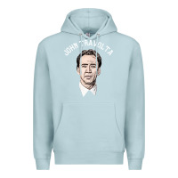 Blue Mist sports nicolas cage as john travolta Premium Hoodie - linhVisuals