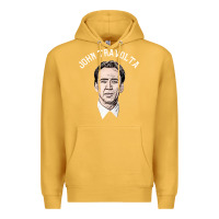 Mustard sports nicolas cage as john travolta Premium Hoodie - linhVisuals