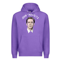 Purple sports nicolas cage as john travolta Premium Hoodie - linhVisuals