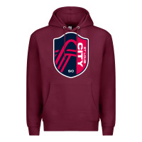 Burgundy st louis city Premium Hoodie - linhVisuals