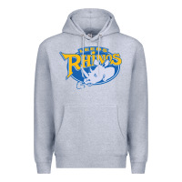 Heather Grey leed rhinos Premium Hoodie - linhVisuals
