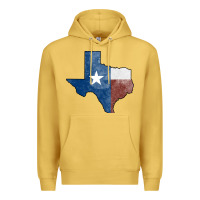Antique Gold Texas Watercolor Map Premium Hoodie - Jasminsmagicworld