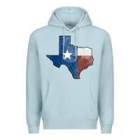 Blue Mist Texas Watercolor Map Premium Hoodie - Jasminsmagicworld