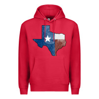 Cardinal Texas Watercolor Map Premium Hoodie - Jasminsmagicworld