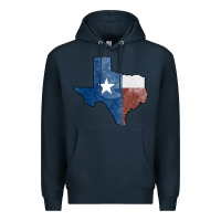 Navy Texas Watercolor Map Premium Hoodie - Jasminsmagicworld