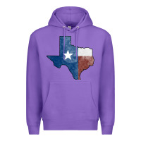 Purple Texas Watercolor Map Premium Hoodie - Jasminsmagicworld