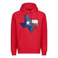 Red Texas Watercolor Map Premium Hoodie - Jasminsmagicworld