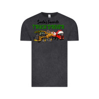 Vintage Black Santa's Favorite Truck Driver Vintage Tee - LillyAllenDesigns