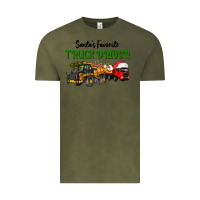 Vintage Olive Santa's Favorite Truck Driver Vintage Tee - LillyAllenDesigns