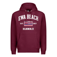 Burgundy ewa beach hawaii hi vintage state athletic style t shirt Premium Hoodie - linhVisuals