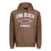 Chestnut ewa beach hawaii hi vintage state athletic style t shirt Premium Hoodie - linhVisuals