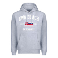 Heather Grey ewa beach hawaii hi vintage state athletic style t shirt Premium Hoodie - linhVisuals