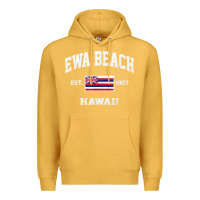 Mustard ewa beach hawaii hi vintage state athletic style t shirt Premium Hoodie - linhVisuals