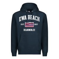 Navy ewa beach hawaii hi vintage state athletic style t shirt Premium Hoodie - linhVisuals