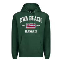 Sports Green ewa beach hawaii hi vintage state athletic style t shirt Premium Hoodie - linhVisuals