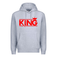 Heather Grey king Premium Hoodie - linhVisuals