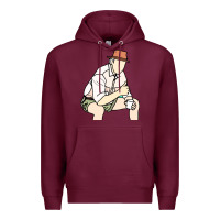 Burgundy russell coight Premium Hoodie - linhVisuals