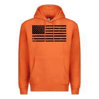 Carrot black american flag distressed effect minimalist premium Premium Hoodie - linhVisuals