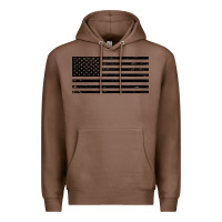 Chestnut black american flag distressed effect minimalist premium Premium Hoodie - linhVisuals