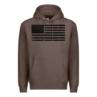 Coffee black american flag distressed effect minimalist premium Premium Hoodie - linhVisuals