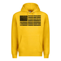 Lemon black american flag distressed effect minimalist premium Premium Hoodie - linhVisuals