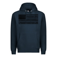 Navy black american flag distressed effect minimalist premium Premium Hoodie - linhVisuals