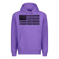 Purple black american flag distressed effect minimalist premium Premium Hoodie - linhVisuals