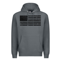 Rock black american flag distressed effect minimalist premium Premium Hoodie - linhVisuals