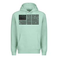 Seafoam black american flag distressed effect minimalist premium Premium Hoodie - linhVisuals