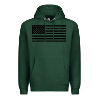 Sports Green black american flag distressed effect minimalist premium Premium Hoodie - linhVisuals