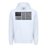 White black american flag distressed effect minimalist premium Premium Hoodie - linhVisuals