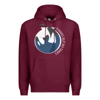 Burgundy thanks but no tanks Premium Hoodie - linhVisuals