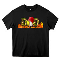 Black Baseball And Softball Dad Libbey Glass Heavy Core Tee - BundleAndBundleShop