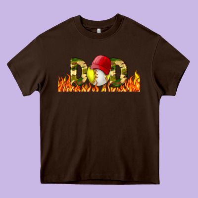Baseball And Softball Dad Libbey Glass Heavy Core Tee Designed By Bundleandbundleshop